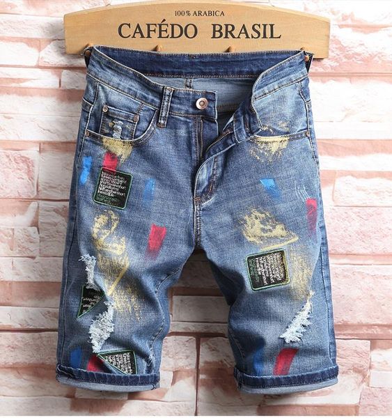 men holes blue denim shorts new summer men cotton short jeans straight jean shorts size 38
men holes blue denim shorts new summer men cotton short jeans straight jean shorts size 38