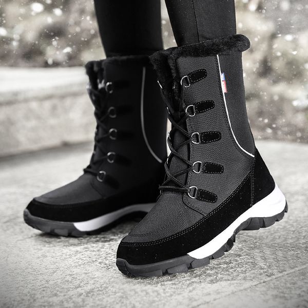 winter women boots warm shoes woman plush mid calf waterproof ladies boots lace up pu non-slip female snow chaussure femme, Black
winter women boots warm shoes woman plush mid calf waterproof ladies boots lace up pu non-slip female snow chaussure femme, Black