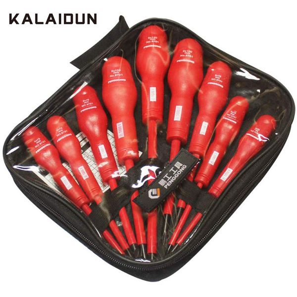 kalaidun screwdriver set 9 pcs/set magnetic insulated handle tools high voltage 1000v slotted screw driver electrician
kalaidun screwdriver set 9 pcs/set magnetic insulated handle tools high voltage 1000v slotted screw driver electrician