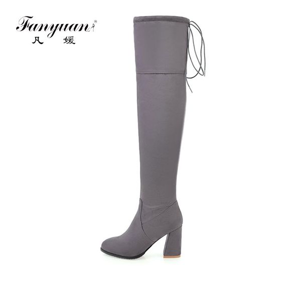 fanyuan women faux suede thigh high boots over the knee boots stretch high heels woman shoes brand design ladies, Black
fanyuan women faux suede thigh high boots over the knee boots stretch high heels woman shoes brand design ladies, Black