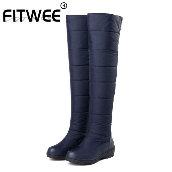fitwee big size 35-44 thigh high boots for women new winter keep warm thicken fur snow boots add plush wedges shoes women, Black
fitwee big size 35-44 thigh high boots for women new winter keep warm thicken fur snow boots add plush wedges shoes women, Black