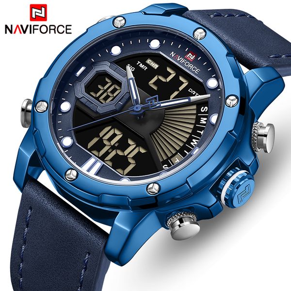 naviforce men watch fashion quartz men's wristwatch waterproof leather digital male clock relogio masculino, Slivery;brown
naviforce men watch fashion quartz men's wristwatch waterproof leather digital male clock relogio masculino, Slivery;brown