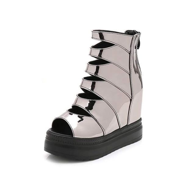 women's high heels sandals summer fashion leather hidden heel gladiator sandals women platform shoes female chunky sandal -409, Black
women's high heels sandals summer fashion leather hidden heel gladiator sandals women platform shoes female chunky sandal -409, Black