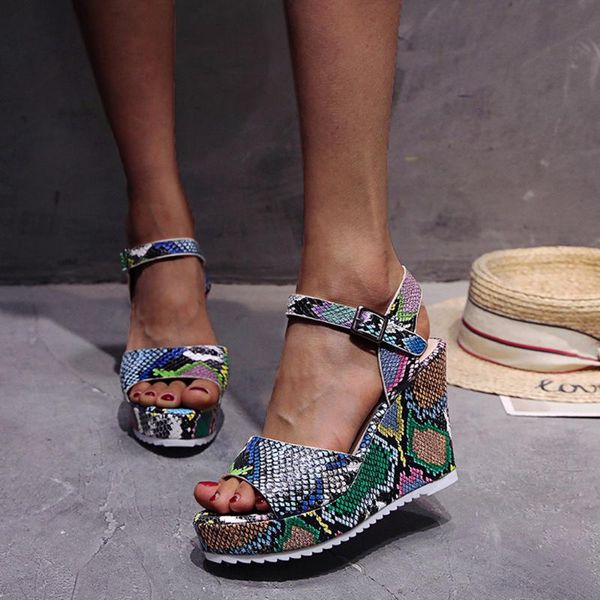 sandals sagace women snake print peep toe buckle casual platform summer wedges high heels fashion shoes, Black
sandals sagace women snake print peep toe buckle casual platform summer wedges high heels fashion shoes, Black