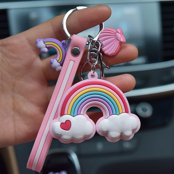 key chain lovely cute rainbow key chain leather strap braided rope tassel keychain for girl bell star lollipop bag, Silver
key chain lovely cute rainbow key chain leather strap braided rope tassel keychain for girl bell star lollipop bag, Silver