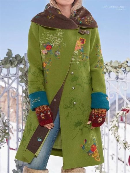 warm style female clothing fashion style casual apparel womens winter designger wool coats long sleeve floral print, Black
warm style female clothing fashion style casual apparel womens winter designger wool coats long sleeve floral print, Black