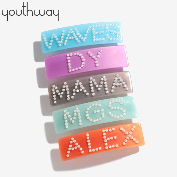 acetate word hair clip decoration accessories for mom pearl letter words plastic resin hair clip, Golden;silver
acetate word hair clip decoration accessories for mom pearl letter words plastic resin hair clip, Golden;silver