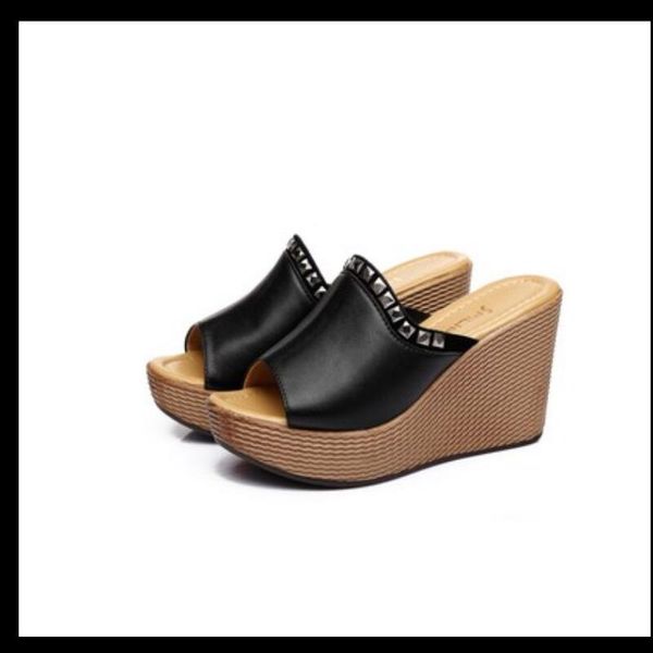 slippers sandals women's summer fish mouth slope with high heels flip flops waterproof platform wear thick bottom 8 cm a 100, Black
slippers sandals women's summer fish mouth slope with high heels flip flops waterproof platform wear thick bottom 8 cm a 100, Black