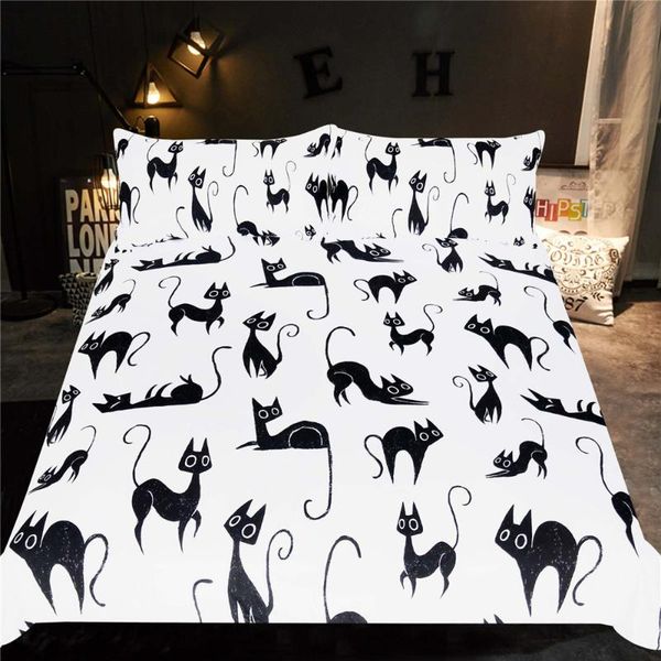 3d bedding set black cat print duvet cover set lifelike bedclothes with pillowcase bed home textiles
3d bedding set black cat print duvet cover set lifelike bedclothes with pillowcase bed home textiles
