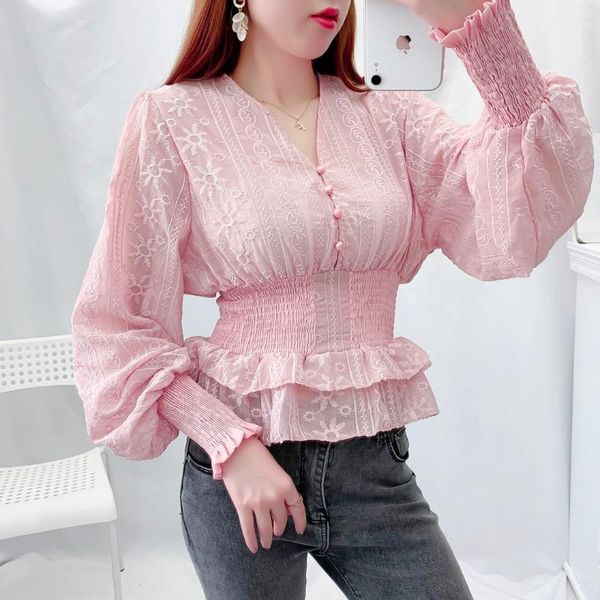 vintage women lantern sleeve peplum blouses autumn long sleeve ruffles shirts femme peplum, White
vintage women lantern sleeve peplum blouses autumn long sleeve ruffles shirts femme peplum, White