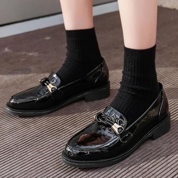 fashion british college style penny loafers women shoes bright leather single shoes retro leisure slip on flat women xx385, Black
fashion british college style penny loafers women shoes bright leather single shoes retro leisure slip on flat women xx385, Black