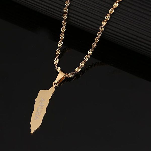 stainless steel aruba map pendant necklace caribbean islands maps chain jewelry, Silver
stainless steel aruba map pendant necklace caribbean islands maps chain jewelry, Silver