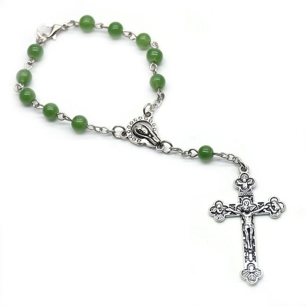 cross green retro rosary bracelet bracelet religious prayer beads christian jewelry accessories gift, Black
cross green retro rosary bracelet bracelet religious prayer beads christian jewelry accessories gift, Black