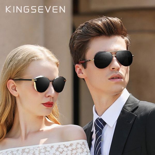2pcs lovers combined sales kingseven women's polarized sunglasses men/women sun glasses male goggle uv400 gafas de sol y200420, White;black 
2pcs lovers combined sales kingseven women's polarized sunglasses men/women sun glasses male goggle uv400 gafas de sol y200420, White;black