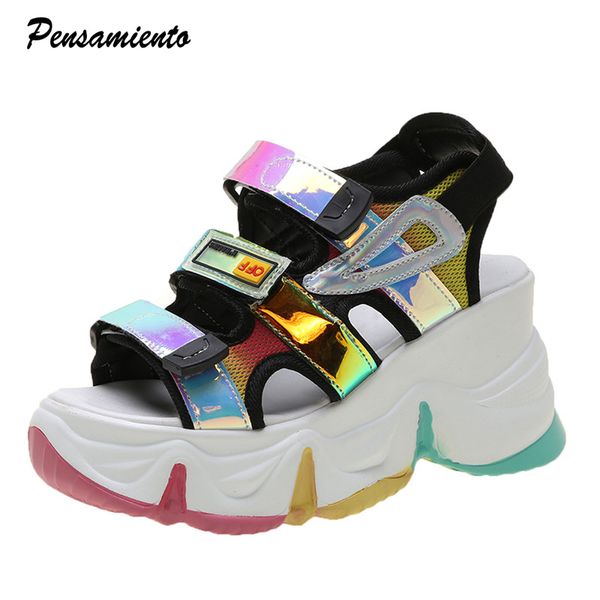 glitter sequined summer women sandals colorful thick sole casual chunky shoes platform wedges high heels female sneakers sandals, Black
glitter sequined summer women sandals colorful thick sole casual chunky shoes platform wedges high heels female sneakers sandals, Black