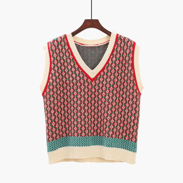 women's vests knit sweater coat vintage plaid loose sleeveless pullover 2021 autumn winter warm vest women france style crop outwear, Black;white
women's vests knit sweater coat vintage plaid loose sleeveless pullover 2021 autumn winter warm vest women france style crop outwear, Black;white