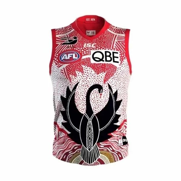2020 sydney swans afl guernsey indigenous jersey training jersey size s-3xl, Black 
2020 sydney swans afl guernsey indigenous jersey training jersey size s-3xl, Black