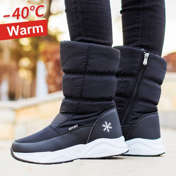 women snow boots platform warm thick plush winter shoes waterproof non-slip winter boots botas de mujer, Black
women snow boots platform warm thick plush winter shoes waterproof non-slip winter boots botas de mujer, Black
