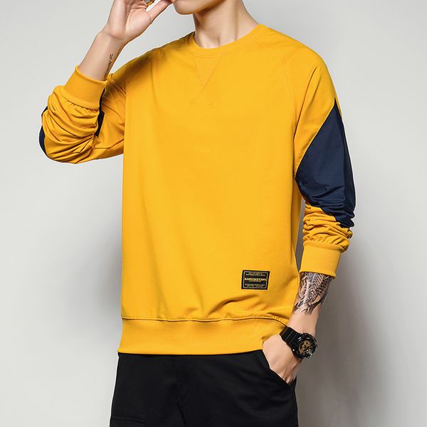 men's clothing sweatshirt men's spring 2020 bottoming trend korean fashion t-shirt fashion long sleeves, Black
men's clothing sweatshirt men's spring 2020 bottoming trend korean fashion t-shirt fashion long sleeves, Black