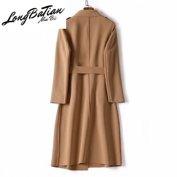 long windbreaker 2020 autumn fashion khaki thin classic turndown belt with trench coat women slim office overcoat female, Tan;black
long windbreaker 2020 autumn fashion khaki thin classic turndown belt with trench coat women slim office overcoat female, Tan;black