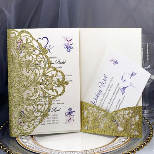 10pcs elegant glitter paper laser cut wedding invitation cards greeting card customize business with rsvp cards party supplies
10pcs elegant glitter paper laser cut wedding invitation cards greeting card customize business with rsvp cards party supplies