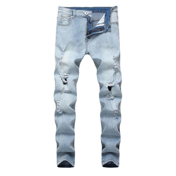 men's jeans fashion 2021 spring autumn straight hip hop denim skinny men homme distressed ripped hole vintage cargo work trousers, Blue
men's jeans fashion 2021 spring autumn straight hip hop denim skinny men homme distressed ripped hole vintage cargo work trousers, Blue