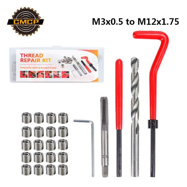 cmcp car thread repair kit m3 m4 m5 m6 m8 m10 m12 metric thread repair kit for restoring damaged threads coil drill tool
cmcp car thread repair kit m3 m4 m5 m6 m8 m10 m12 metric thread repair kit for restoring damaged threads coil drill tool