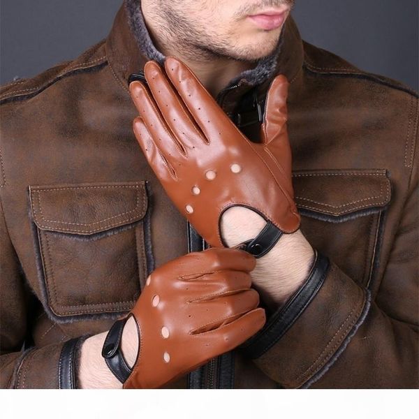 new arrival luxury mens genuine leather gloves sheepskin gloves fashion men black breathable driving gloves for male mittens t191108, Blue;gray
new arrival luxury mens genuine leather gloves sheepskin gloves fashion men black breathable driving gloves for male mittens t191108, Blue;gray