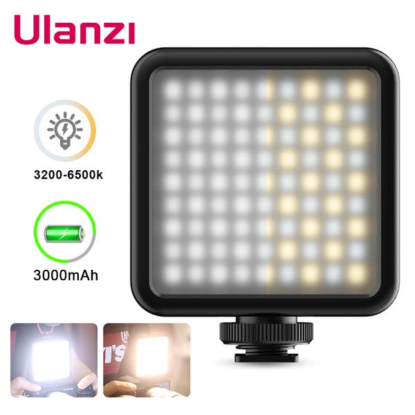 ulanzi vijim vl81 3200k-5600k 850lm 6.5w dimmable mini vlog fill light led video light with cold shoe built-in 3000mah battery
ulanzi vijim vl81 3200k-5600k 850lm 6.5w dimmable mini vlog fill light led video light with cold shoe built-in 3000mah battery