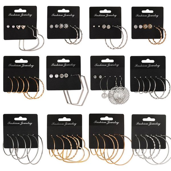 hoop & huggie 2021 women's earrings fashion simple metal geometric stud exaggerated three piece ear ring jewellery, Golden;silver
hoop & huggie 2021 women's earrings fashion simple metal geometric stud exaggerated three piece ear ring jewellery, Golden;silver