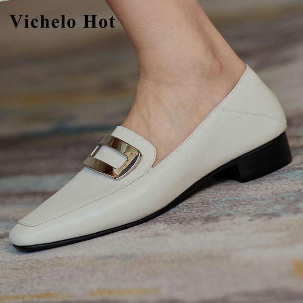 vichelo 2020 autumn new arrival genuine leather square toe med heel metal decoration young lady cozy slip on women pumps l35, Black
vichelo 2020 autumn new arrival genuine leather square toe med heel metal decoration young lady cozy slip on women pumps l35, Black