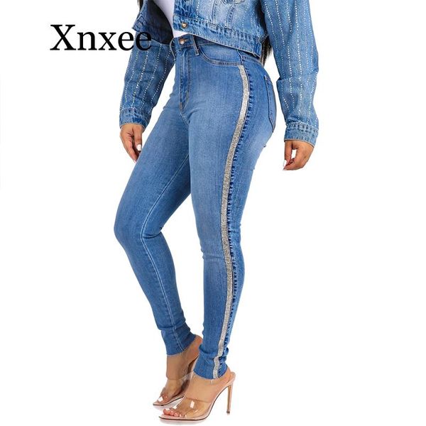 crystal mid waist fashion side stripe skinny jeans women slim embroidered gold sequin high street push up denim pants africa, Blue
crystal mid waist fashion side stripe skinny jeans women slim embroidered gold sequin high street push up denim pants africa, Blue