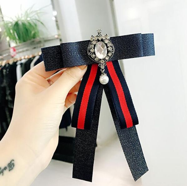 wholesale retro necktie styles brooch pins crystal pearl striped bowknot brooches women girl suit shirt accessories jewelry, Gray
wholesale retro necktie styles brooch pins crystal pearl striped bowknot brooches women girl suit shirt accessories jewelry, Gray