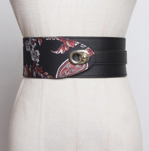 women's runway fashion print pu leather elastic cummerbunds female dress corsets waistband belts decoration wide belt r2408, Black;brown
women's runway fashion print pu leather elastic cummerbunds female dress corsets waistband belts decoration wide belt r2408, Black;brown