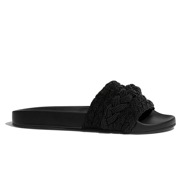 2020 woman pearl and lambskin mule slides leather sandals andal summer flip flops beach causal slipper quality, Black
2020 woman pearl and lambskin mule slides leather sandals andal summer flip flops beach causal slipper quality, Black