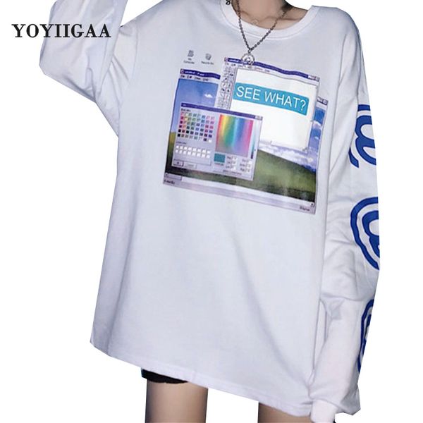 oversize women t-shirts printed woman shirt long sleeve tshirt loose female tee shirts o-neck womens tees basic shirts, White
oversize women t-shirts printed woman shirt long sleeve tshirt loose female tee shirts o-neck womens tees basic shirts, White