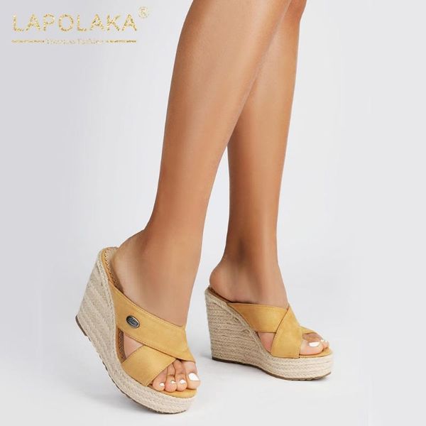 lapolaka 2020 large size 43 summer high heels platform dropship slipper women wedge shoes woman mules sandals female, Black
lapolaka 2020 large size 43 summer high heels platform dropship slipper women wedge shoes woman mules sandals female, Black