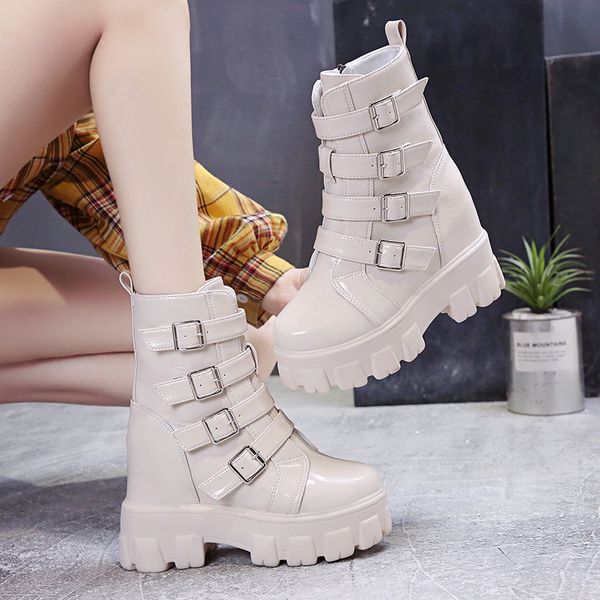 boots punk style platform women ankle women's motorcycle boot fashion ladies chunky shoes british internal increase, Black
boots punk style platform women ankle women's motorcycle boot fashion ladies chunky shoes british internal increase, Black