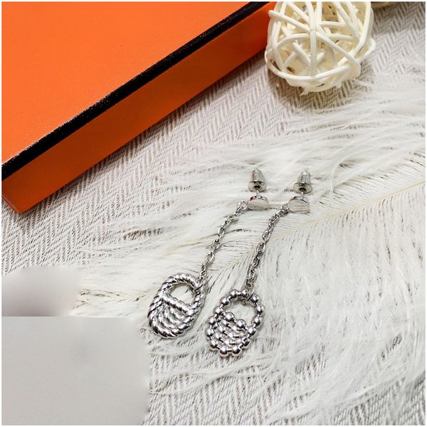 classic female earrings 316l titanium steel jewelry h drop couple dangle earrings love earrings with stamp with box, White
classic female earrings 316l titanium steel jewelry h drop couple dangle earrings love earrings with stamp with box, White