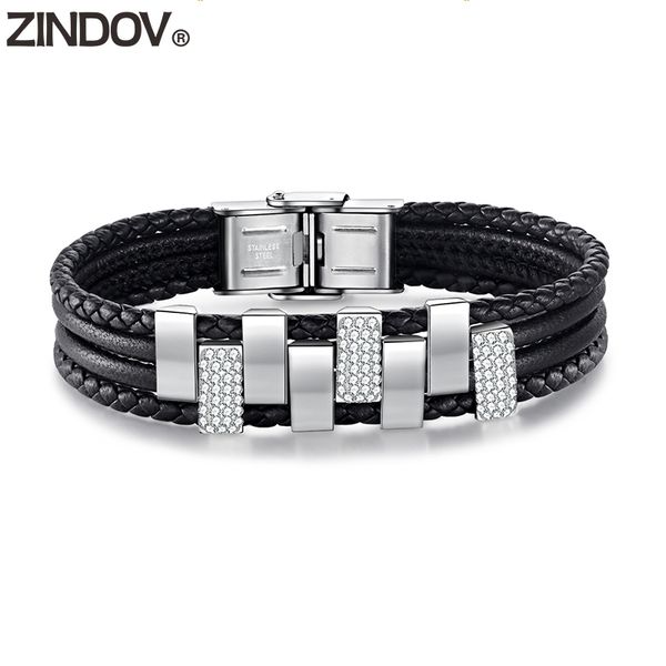 zindov women bracelet leather black crystals girls fashion jewelry stainless steel braided leather bracelet ladies, Golden;silver
zindov women bracelet leather black crystals girls fashion jewelry stainless steel braided leather bracelet ladies, Golden;silver