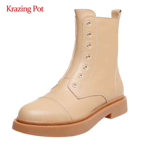 krazing pot motorcycle boots genuine leather neutral european design round toe thick low heel zipper young girls ankle boots l32, Black
krazing pot motorcycle boots genuine leather neutral european design round toe thick low heel zipper young girls ankle boots l32, Black