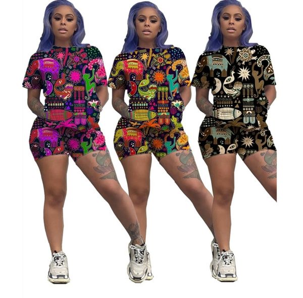two piece tracksuits colorful print 2 piece matching sets summer clothes for women o neck short sleeve t shirt and biker shorts, Gray
two piece tracksuits colorful print 2 piece matching sets summer clothes for women o neck short sleeve t shirt and biker shorts, Gray