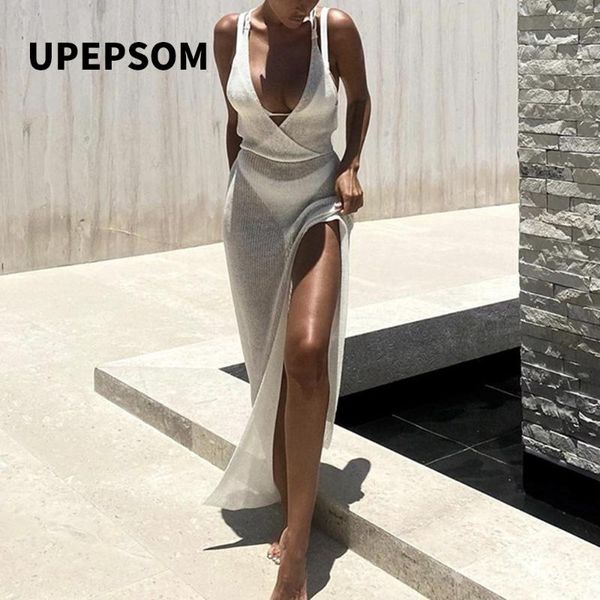 upepsom spaghetti strap v neck see through dress women fashion white beach dress long summer for women vestidos 2020, Black;gray
upepsom spaghetti strap v neck see through dress women fashion white beach dress long summer for women vestidos 2020, Black;gray