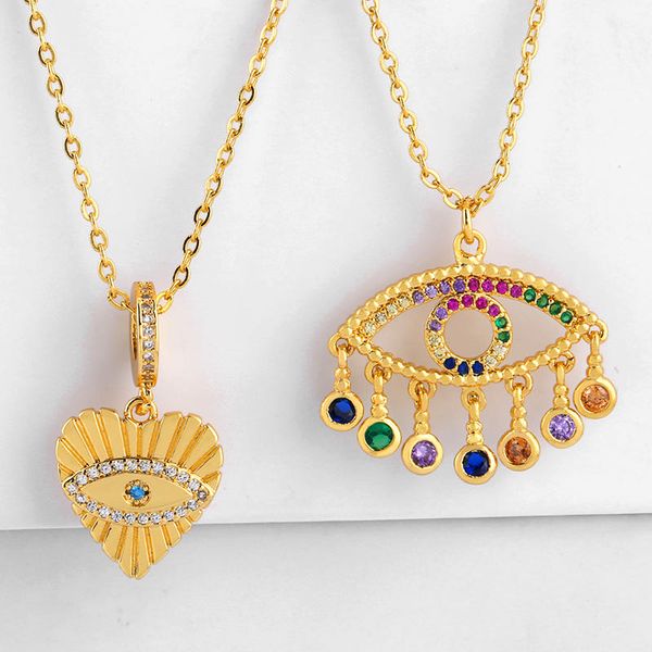 zhongvi gold chain heart evil eye pendant necklace 24k gold greek eye with charm greek jewelry olho grego, Silver
zhongvi gold chain heart evil eye pendant necklace 24k gold greek eye with charm greek jewelry olho grego, Silver