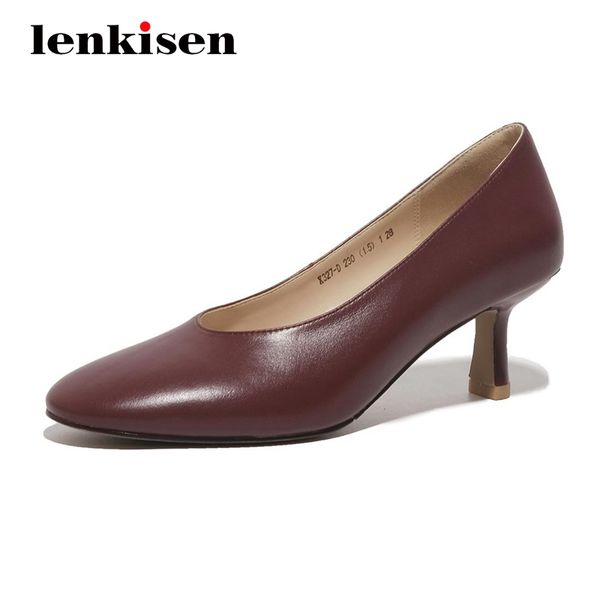 lenkisen new simple style natural leather classic colors recommend square toe thin high heel slip on office lady women pumps l27, Black
lenkisen new simple style natural leather classic colors recommend square toe thin high heel slip on office lady women pumps l27, Black