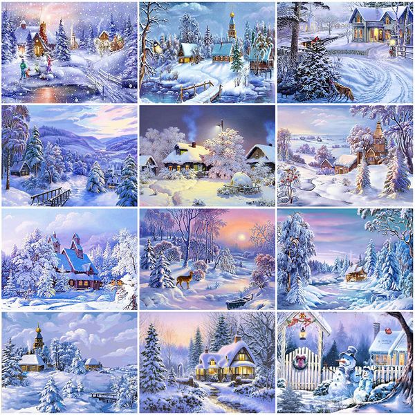 evershine 5d diy diamond painting house rhinestone art full square diamond embroidery winter scenery handicrafts home decor
evershine 5d diy diamond painting house rhinestone art full square diamond embroidery winter scenery handicrafts home decor