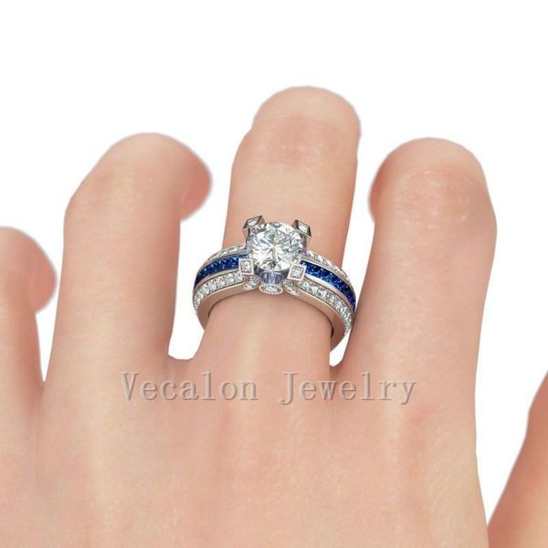 vecalon female silver jewelry engagement ring sapphire simulated diamond cz 925 sterling silver wedding band ring set for women, Slivery;golden
vecalon female silver jewelry engagement ring sapphire simulated diamond cz 925 sterling silver wedding band ring set for women, Slivery;golden