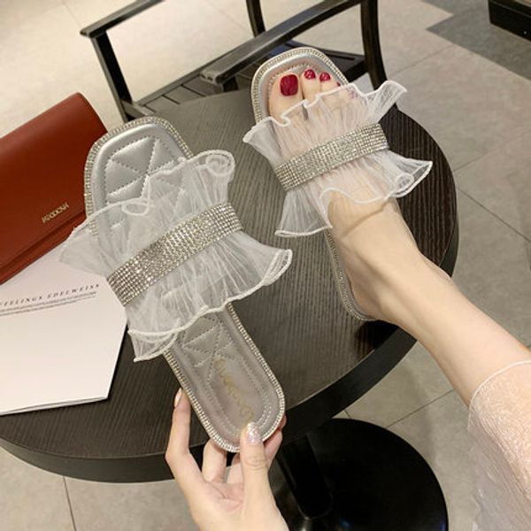 net red slippers female 2020 new wild fashion wear summer flat bottom non-slip slippers pregnant women soft bottom lace, Black
net red slippers female 2020 new wild fashion wear summer flat bottom non-slip slippers pregnant women soft bottom lace, Black