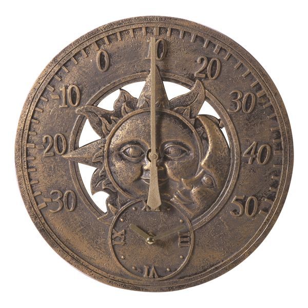 30cm large fence ornament indoor outdoor battery powered wall clock thermometer
30cm large fence ornament indoor outdoor battery powered wall clock thermometer