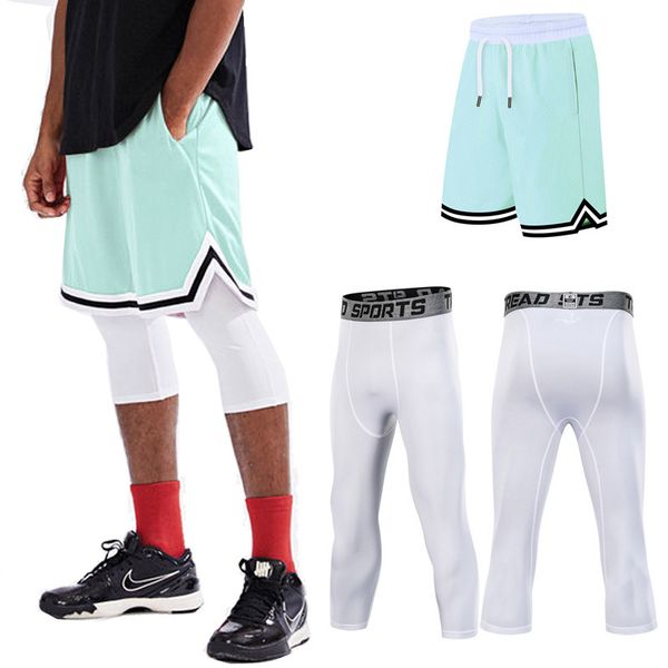 sport men basketball set basketball shorts with pants running training shorts with tights training suit jogging shorts sets, Black;white
sport men basketball set basketball shorts with pants running training shorts with tights training suit jogging shorts sets, Black;white